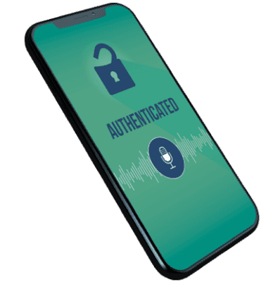 Biometrics authentication on mobile using voice biometric software